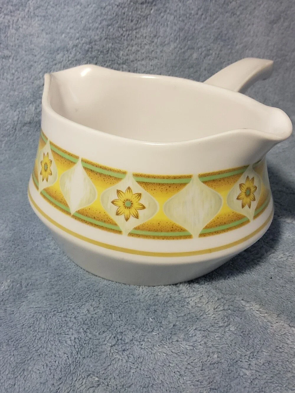 Vintage 1970's Noritake Progression Sunglow 9042 China Gravy Boat Sauce Pitcher